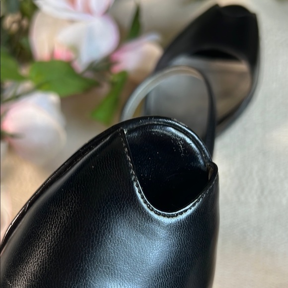 👠Apostrophe Vintage Black Peep Toe Heels - Picture 13 of 16